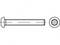 Technische Zeichnung einer Schraube mit Torx-Kopf und Zylinderschaft, Seiten- und Draufsicht.