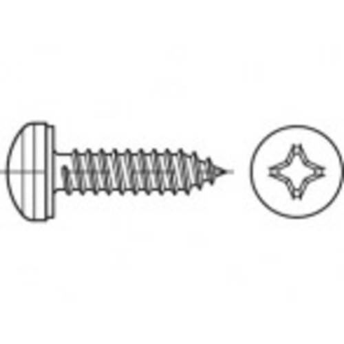 TOOLCRAFT TO-5380632 Blechschrauben 22 mm Kreuzschlitz Phillips 88981 Edelstahl A2 500 St.