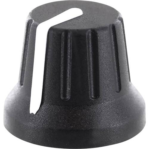 TRU COMPONENTS RK49009WS Drehknopf mit Knopfmarkierung Schwarz (Ø x H) 18.8 mm x 15.24 mm 1 St.