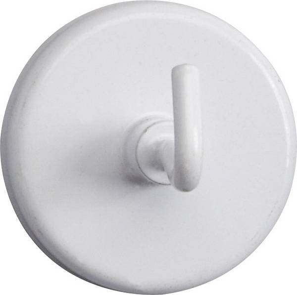 Maul Magnet (Ø x H) 36 mm x 36 mm rund, mit Haken Weiß 5 St. 6158002
