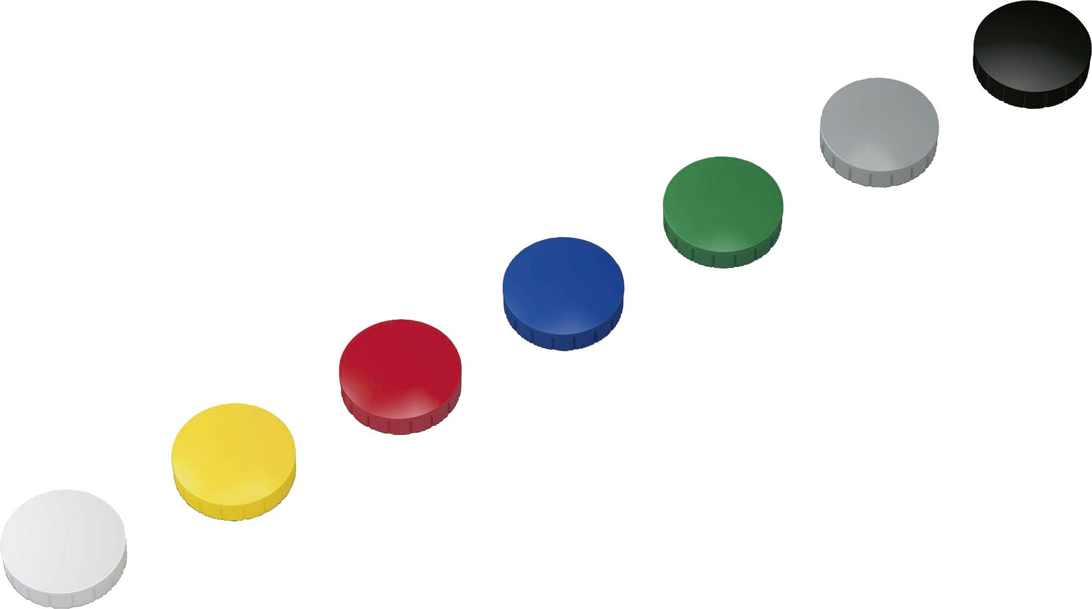 Maul Magnet MAULsolid (Ø x H) 32 mm x 8.5 mm rund Gelb, Rot, Blau, Weiß, Grün, Grau, Schwarz 10 St. 6163299