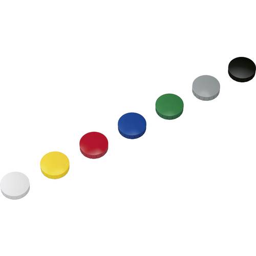 Maul Magnet MAULsolid (Ø x H) 32 mm x 8.5 mm rund Gelb, Rot, Blau, Weiß, Grün, Grau, Schwarz 10 St. 6163299
