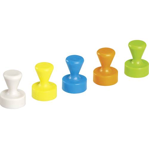 Maul Neodym Magnet 6168599 (Ø x H) 12 mm x 16 mm Kegel Weiß, Gelb, Blau, Grün, Orange 10 St. 6168599