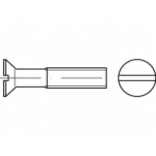 TOOLCRAFT TO-5392314 Senkschrauben M6 55 mm Schlitz Stahl galvanisch verzinkt 100 St.