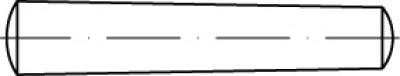 Illustration eines Zylinders mit dünnen, parallelen Linien entlang der Längsachse, zeigt symmetrische Struktur und Form.