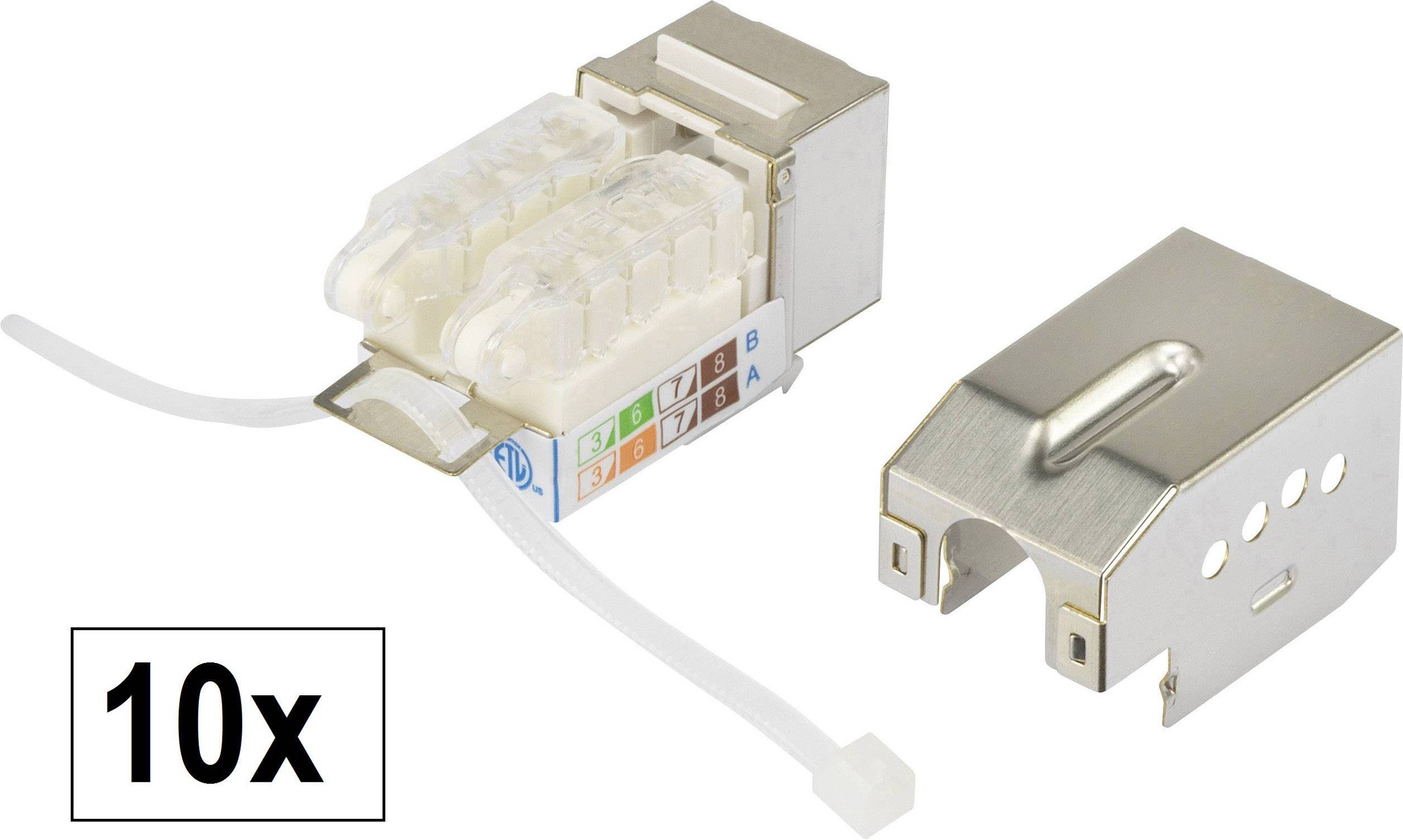 RJ45-Einbaumodul 10 St. Keystone CAT 6 Renkforce KS10