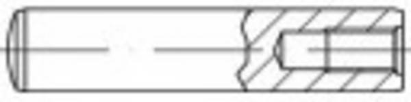 TOOLCRAFT  TO-5435205 Zylinderstift  5 mm Stahl  100 St.