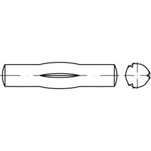 TOOLCRAFT TO-5438169 Knebelkerbstift 8 mm Stahl 25 St.