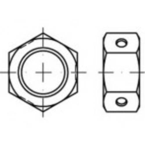 TOOLCRAFT TO-5444046 Sechskantmuttern M10 84032 Stahl galvanisch verzinkt 500 St.