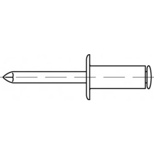 TOOLCRAFT TO-5444400 Blindniete 4.8 mm Edelstahl 500 St.