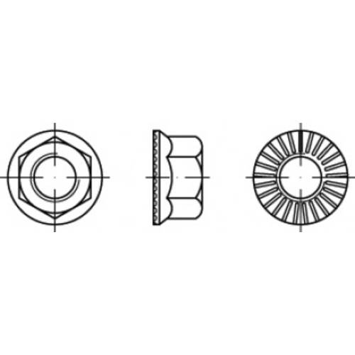 TOOLCRAFT TO-5444604 Sechskantmuttern M6 88914 500 St.