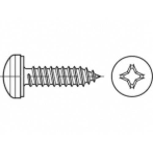 TOOLCRAFT TO-5444730 Blechschrauben 13 mm Kreuzschlitz Phillips 88981 Stahl galvanisch verzinkt 1000 St.