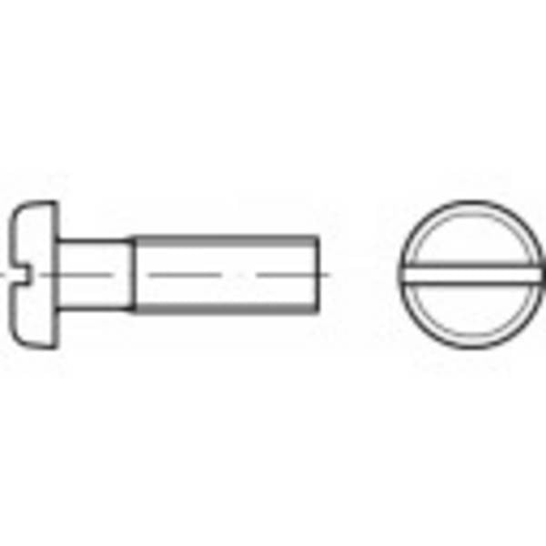 TOOLCRAFT TO-5445591 Flachkopfschrauben M4 20 mm Schlitz DIN 85 Messing 200 St.