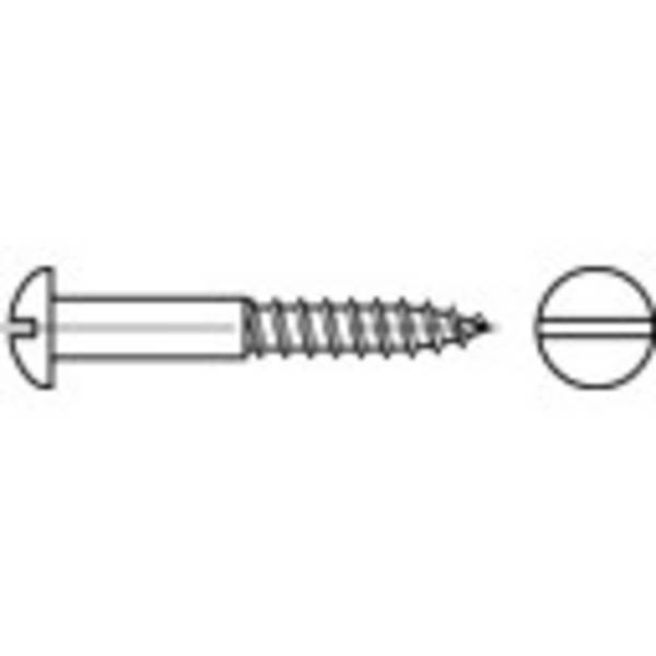 TOOLCRAFT TO-5446578  Halbrund-Holzschrauben 2 mm 16 mm Schlitz DIN 96   Messing  500 St.