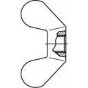 TOOLCRAFT TO-9985164 Flügelmutter M20 DIN 315 Messing 10 St.