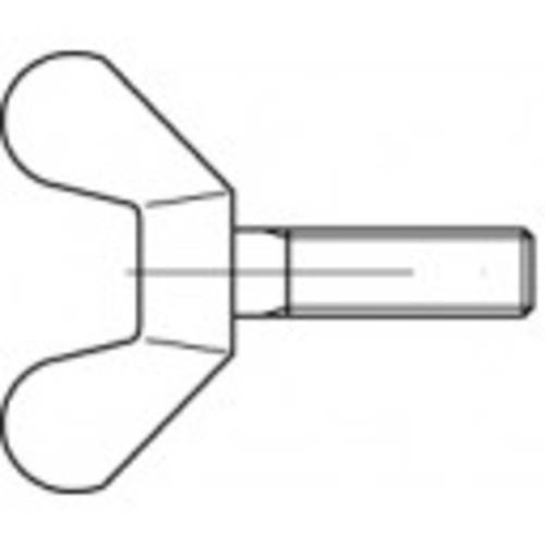 TOOLCRAFT TO-5447457 Flügelschraube M4 12 mm DIN 316 Messing 100 St.