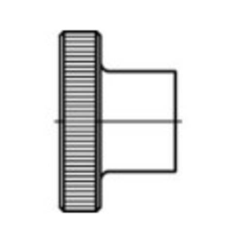 TOOLCRAFT TO-5447934 Rändelmuttern M8 DIN 466 Messing 25 St.