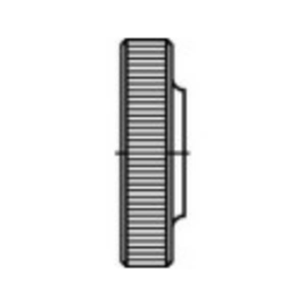 TOOLCRAFT  TO-5447943 Rändelmuttern M4   DIN 467   Messing  100 St.