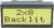 Ein kleines Display mit gelbem Hintergrund zeigt den Text '2x8 Backlit'.