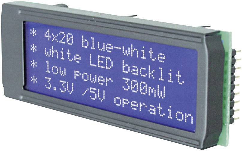 DISPLAY VISIONS LED-Baustein Weiß Blau (B x H x T) 75 x 26.8 x 10.8 mm EADIP203B-4NLW