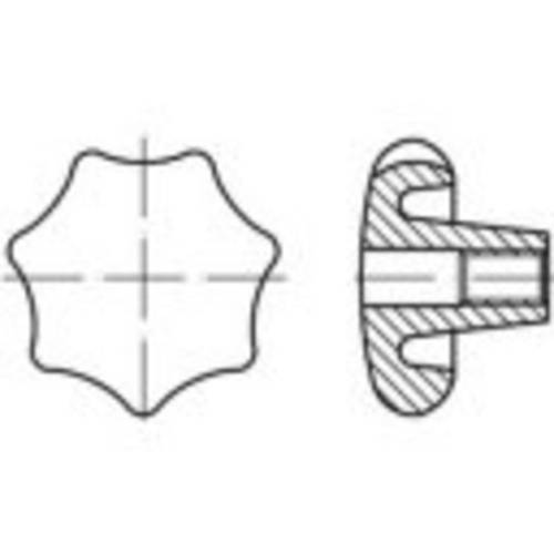 TOOLCRAFT Sterngriffe Kunststoff TO-5453925 10 St.