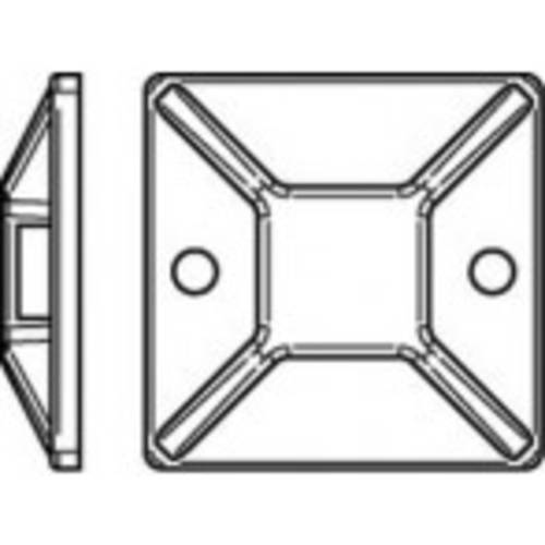 TOOLCRAFT Befestigungssockel TO-5454870 100 St.