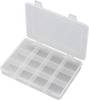 TRU COMPONENTS E-110 Sortimentskasten (L x B x H) 184 x 124 x 25 mm Anzahl Fächer: 12 feste Unterteilung Inhalt 1 St.