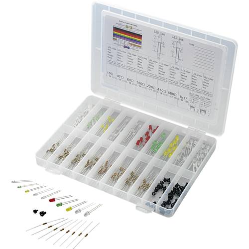 TRU COMPONENTS STD-LEDS LED-Sortiment Rot, Grün, Gelb, Blau, Weiß Rund 3 mm, 5 mm