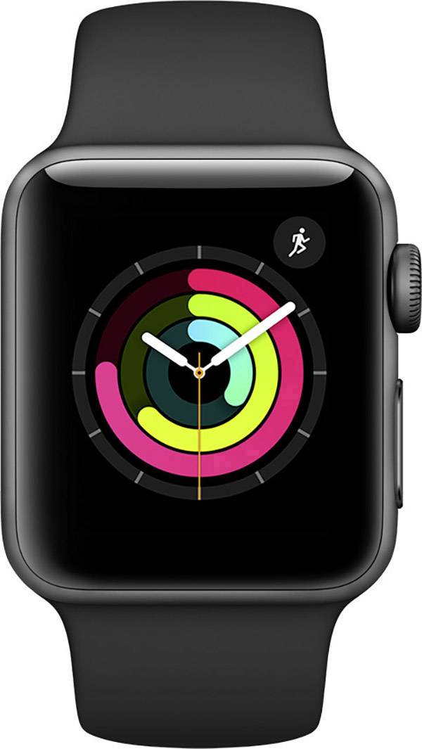 Apple Watch Series 3 GPS 38 mm Aluminiumgehause Space Grau Sport Band Schwarz kaufen