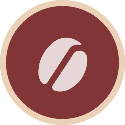 Ein stilisiertes Kaffeesymbol in Braun- und Beigetönen.