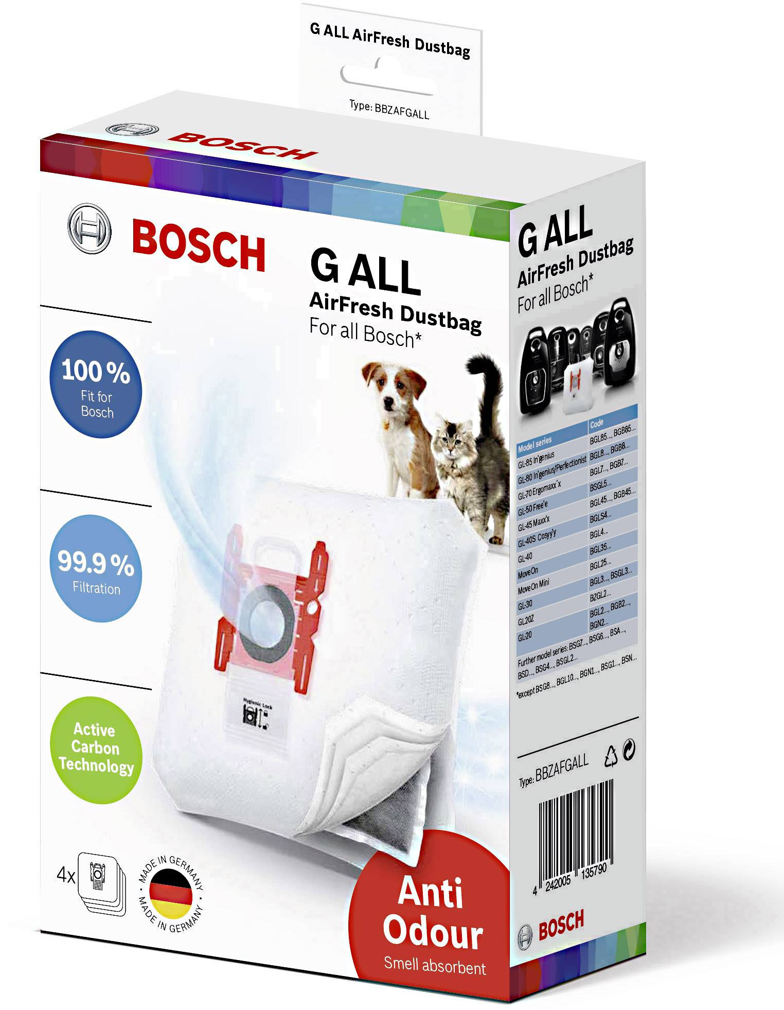 BOSCH Staubsaugerbeutel "BBZAFGALL"