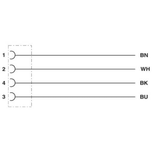 1401064 Phoenix Contact M8 Sensorleitung PVC 4-polig Buchse gewinkelt A-Kodierung, Länge 10,0 Meter tiefschwarz RAL
