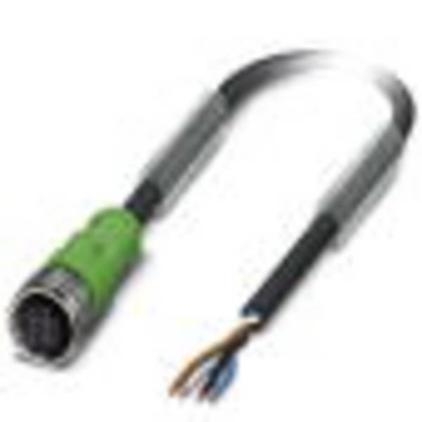 Phoenix Contact M12 Sensorleitung PVC 4-polig Buchse gerade A-Kodierung, Länge 5,0 Meter tiefschwarz RAL 9005, Kabel