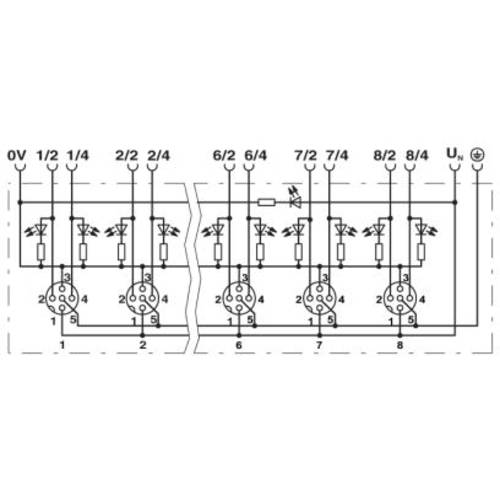 Phoenix Contact SACB-8/16-L-PT SCO P 1412060 Sensor/Aktorbox aktiv M12-Verteiler mit Kunststoffgewinde 1 St.
