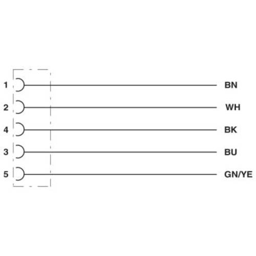 Thumbnail - 1453889 Phoenix Contact M12 Sensorleitung PVC 5-polig Buchse gerade A-Kodierung, Länge 5,0 Meter tiefschwarz RAL 9005,