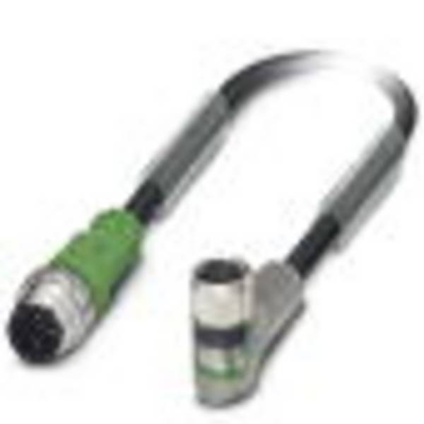 Phoenix Contact M12/M8 Verbindungsleitung mit LED 1xStift/1xBuchse gerade/gewink. 3/3-pol. A-Kodierung, 24V, 4A,
