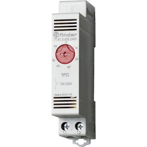 Finder Schaltschrankheizungs-Thermostat 7T.81.0.000.2403 250 V/AC 1 Öffner (L x B x H) 88.8 x 17.5 x 47.8 mm 1 St.