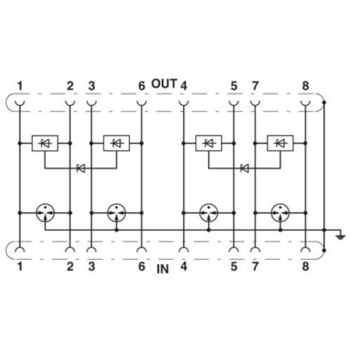 Phoenix Contact 2800763 D-LAN-CAT.5-HC Überspannungsschutz-Kontrolleinheit 1 St.