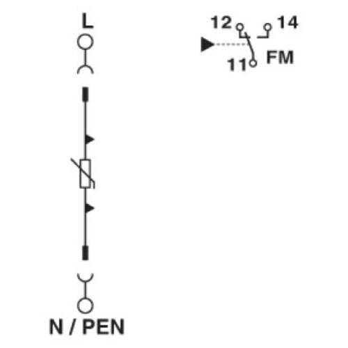 Phoenix Contact 2801042 VAL-MS-T1/T2 335/12.5/1+0-FM Überspannungsschutz-Ableiter 1 St.