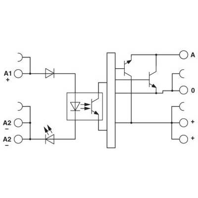 Elektronisches Schaltplan-Diagramm mit Dioden, Transistoren und Anschlüssen, zeigt die Verbindungen zwischen den Komponenten und ihre Funktionen.