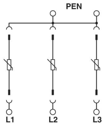 Phoenix Contact 2920450 VAL-MS 580/3+0 Überspannungsschutz-Ableiter 1 St.