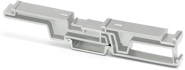 Metallschiene für elektrische Installationen, geeignet zur Befestigung von Geräten in einem Schaltschranksystem.