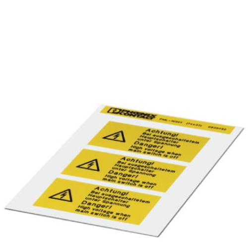 Thumbnail - Phoenix Contact 0830462 Warnschild Achtung Folie selbstklebend (B x H) 74 mm x 37 mm DIN 61010-1 5 St.