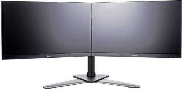 Iiyama DS1002D-B1  Monitor-Tischhalterung 2 Display(s) 76,2 cm (30") Schwarz Neigbar