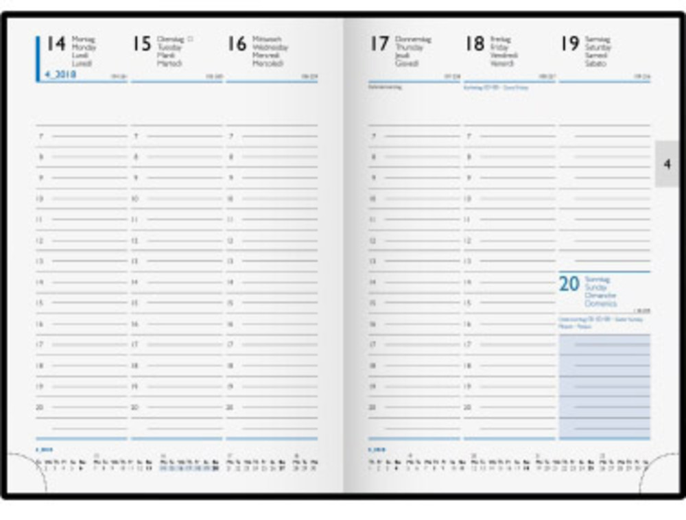 Buchkalender 2022 1 Woche 2 Seiten Glocken Buchkalender DIN A5 1 Woche/2 Seiten Miradur schwarz kaufen