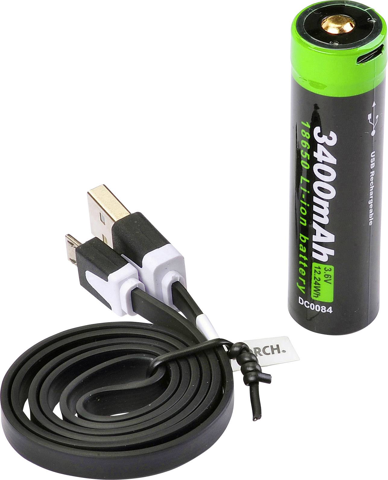 Nextorch 18650USB3400 Ersatz Akku kaufen Ledlenser 500986 USB Ladegerät 14500 Li Ion Akku, MH3, MH4