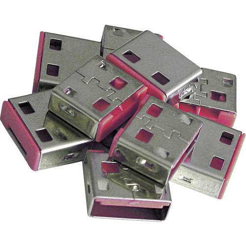 LINDY USB-A Port Schloss USB-Lock 10er Set Rosa ohne Schlüssel 40460