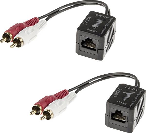 LINDY LINDY Stereo Audio Extender Cat.5/6 100m Cinch (Stereo) Cinch Audio Extender über Netzwerkkabel RJ45 100 m