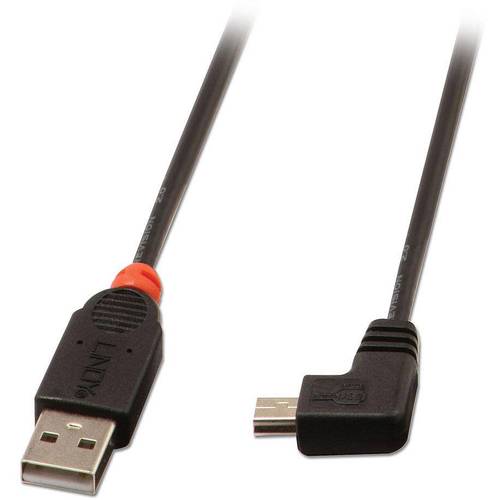 LINDY USB-Kabel USB 2.0 USB-A Stecker, USB-Mini-B Stecker 1.00 m Schwarz 31971