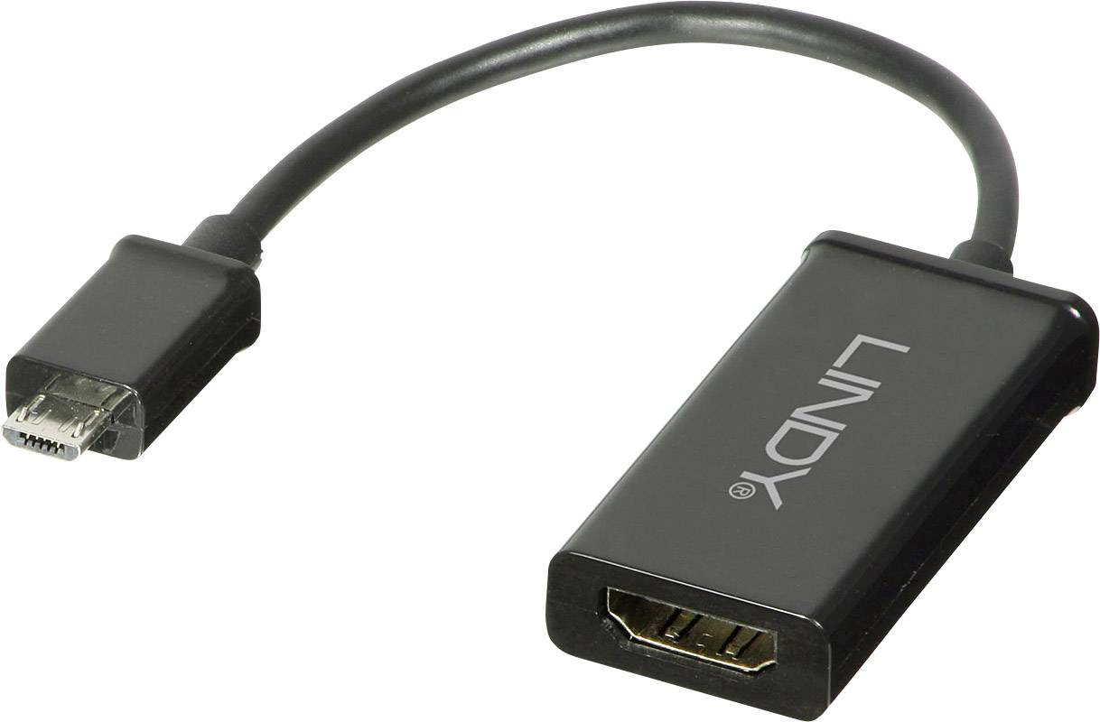 Lindy Adapter Micro USB MHL 2.0 an HDMI Typ A aktiv 1080p